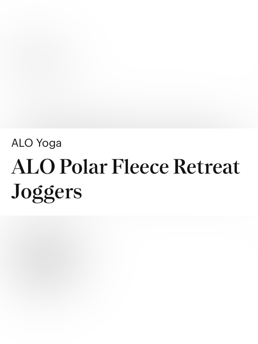 New ALO Yoga Black Relaxed Wide-Leg Thick Fleece Sweatpants - Picture 3 of 6
